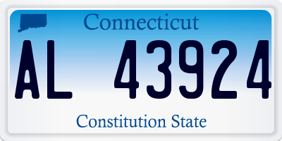 CT license plate AL43924