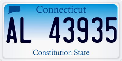 CT license plate AL43935