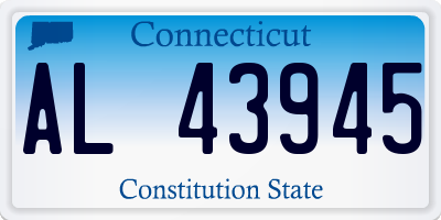 CT license plate AL43945