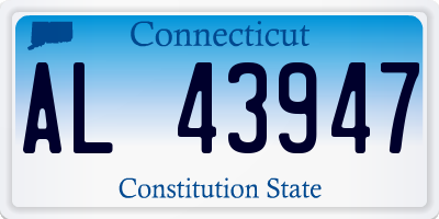 CT license plate AL43947