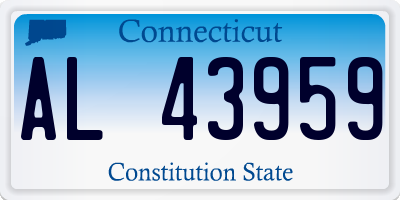 CT license plate AL43959