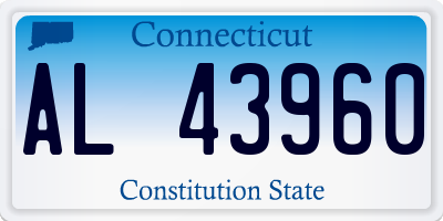 CT license plate AL43960