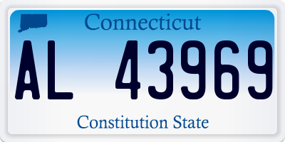 CT license plate AL43969