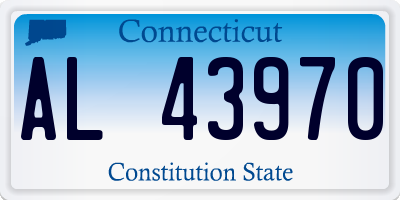 CT license plate AL43970