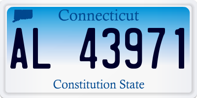 CT license plate AL43971