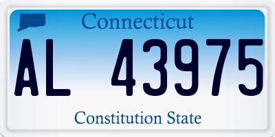 CT license plate AL43975