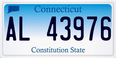 CT license plate AL43976