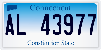 CT license plate AL43977