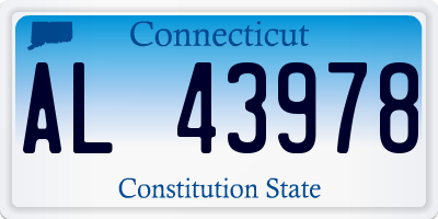 CT license plate AL43978