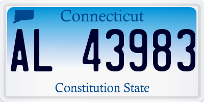 CT license plate AL43983