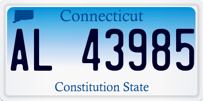 CT license plate AL43985