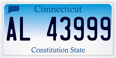 CT license plate AL43999