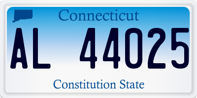 CT license plate AL44025
