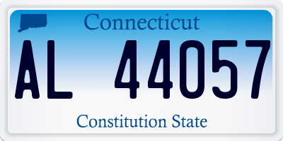 CT license plate AL44057