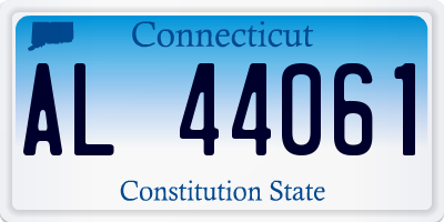 CT license plate AL44061