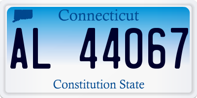CT license plate AL44067