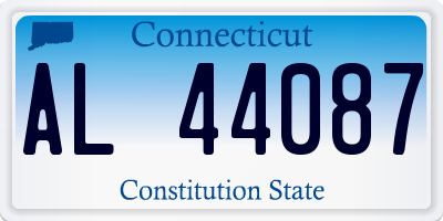 CT license plate AL44087