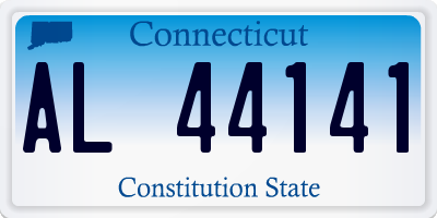 CT license plate AL44141