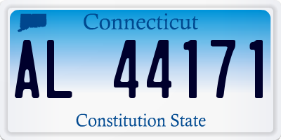 CT license plate AL44171