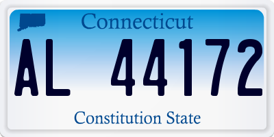 CT license plate AL44172