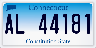 CT license plate AL44181