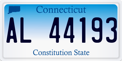CT license plate AL44193