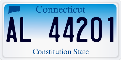 CT license plate AL44201