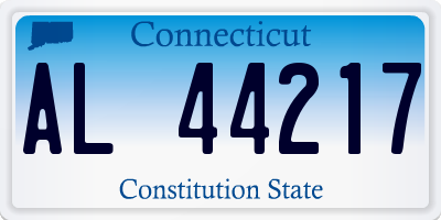 CT license plate AL44217