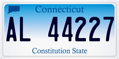 CT license plate AL44227