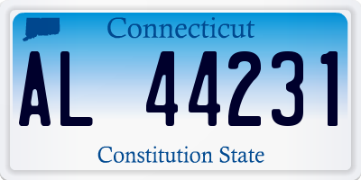 CT license plate AL44231