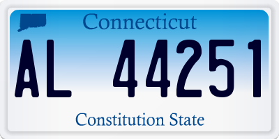 CT license plate AL44251