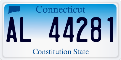 CT license plate AL44281