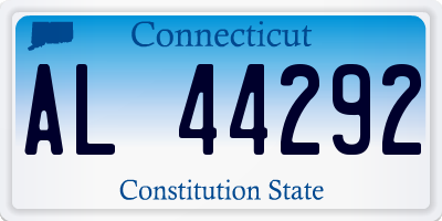 CT license plate AL44292