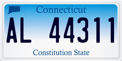 CT license plate AL44311