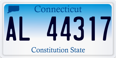 CT license plate AL44317
