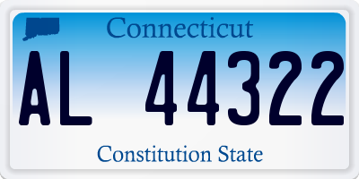 CT license plate AL44322