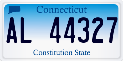 CT license plate AL44327