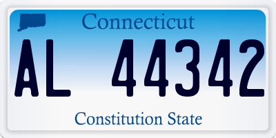 CT license plate AL44342