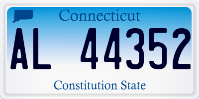 CT license plate AL44352