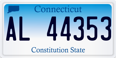 CT license plate AL44353