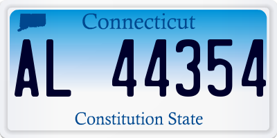 CT license plate AL44354
