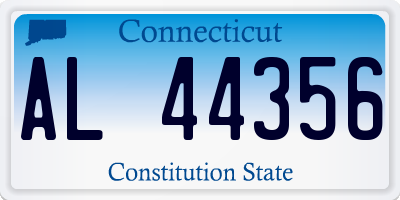 CT license plate AL44356
