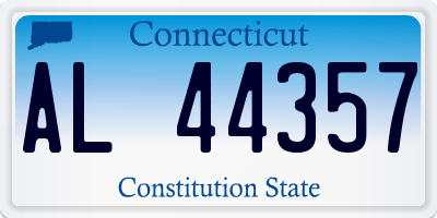 CT license plate AL44357