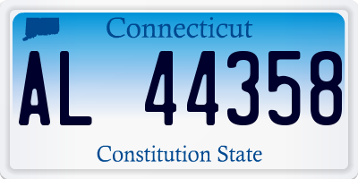 CT license plate AL44358