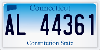 CT license plate AL44361