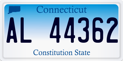 CT license plate AL44362