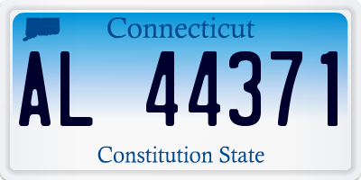 CT license plate AL44371