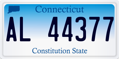 CT license plate AL44377