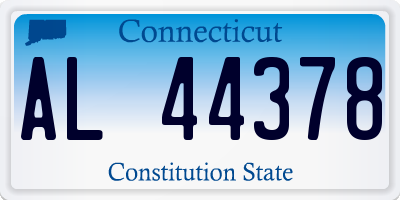 CT license plate AL44378