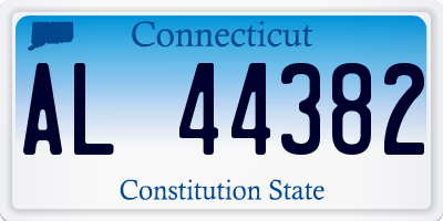 CT license plate AL44382